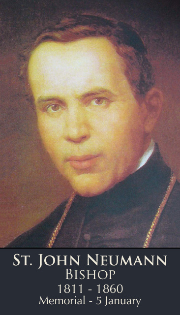 ST JOHN NEUMANN PRAYER CARD